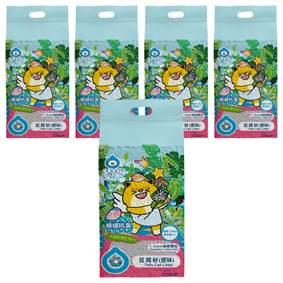 臭味滾 ODOUT 極細顆粒抗臭豆腐貓砂 1.5mm, 原味, 2.8kg, 5包