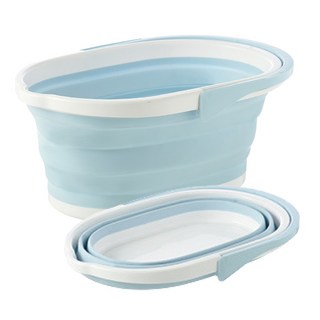 LASSLEY 蕾絲妮 摺疊矽膠水桶拖把桶, 藍色, 1個