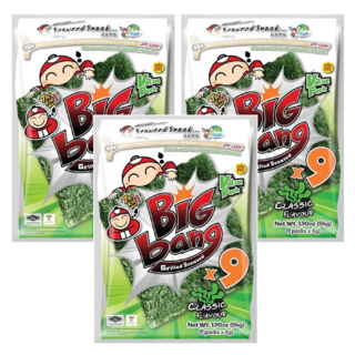 TAO KAE NOI 小老板 海苔超值包 原味, 50g, 3包