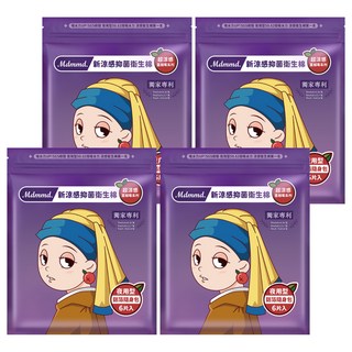 Mdmmd. 明洞國際 超涼感蔓越莓系列 新涼感抑菌衛生棉 6片, 夜用護翼型 33cm, 4包