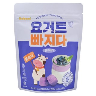 ibobomi 乳酸菌優格點心, 藍莓味, 含乳酸菌, 適合成人及幼童, 16g, 1包