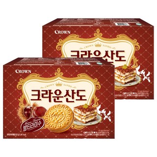 Crown Sando 栗子提拉米蘇夾心餅乾, 2盒, 323g