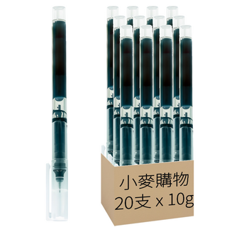 小麥購物 水性中性筆 Y274 10g, 黑色, 20支