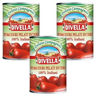 디벨라 홀 토마토 통조림, 400g, 3개