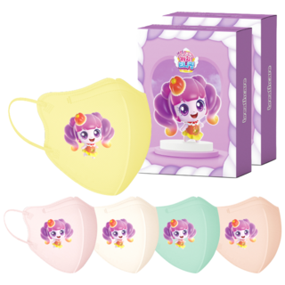 Breathcare 收服!迷你寶第4季聯名特別版鳥嘴型立體孩童口罩 小型M, 2個, 混色, 15入