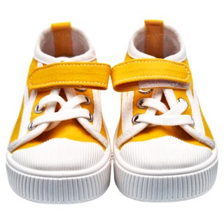 bebehome 兒童魔鬼氈防滑帆布鞋 彈力耐磨防磨腳, 28碼, 黃色