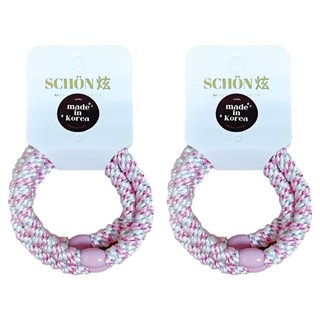SCHÖN 韓國超彈力髮圈 3入組 F2022 時尚髮飾 簡約設計, 2組
