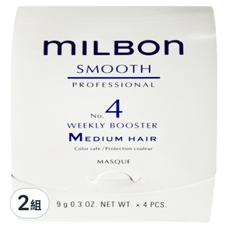 mILBOn 絲柔護髮系列 NO.4 一般髮 4個, 2組, 36g