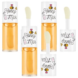 어퓨 허니앤밀크 립 오일 립밤, 밀크향, 5g, 3개
