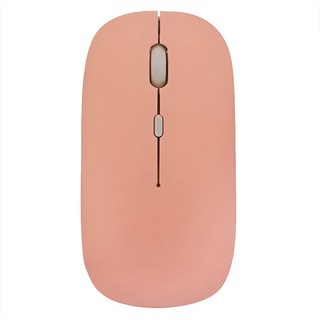 HONG JIN 可充電雙模靜音滑鼠 柑橘粉 110 x 55 x 20mm 60g, HJ115-B
