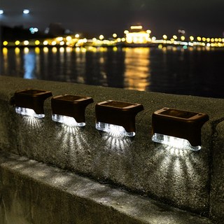 Luaz 明亮太陽能LED庭園階梯燈 LUAZ-298 4入, 白光