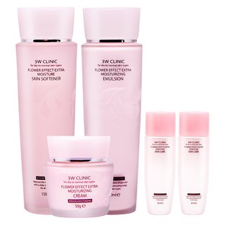 3W클리닉 플라워 이펙트 엑스트라 모이스처라이징 3종 세트, 1세트