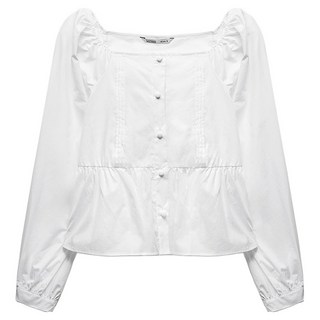 MIXXO 方領泡泡袖雪紡衫