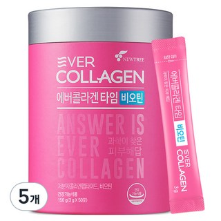 에버콜라겐 타임 비오틴 50포, 150g, 5개