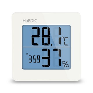 휴비딕 시계 온습도계 디지털, 화이트, 1개