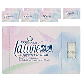 lalune 蘭韻 化妝棉 Facial Puff 100% 純天然棉 100片, 8盒