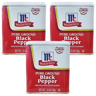McCormick Black Pepper 黑胡椒粉, 42g, 3個