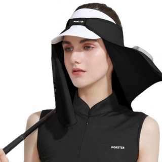 怪獸涼感防紫外線帽, 黑色, 1個