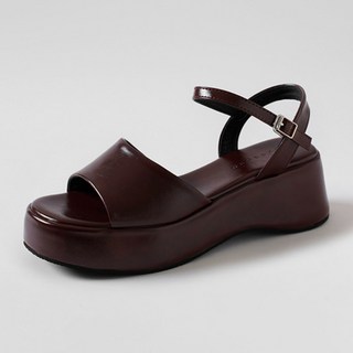 ChakanShoes 女款厚底坡跟綁帶涼鞋 SDLTR2g132, 250mm, 棕色