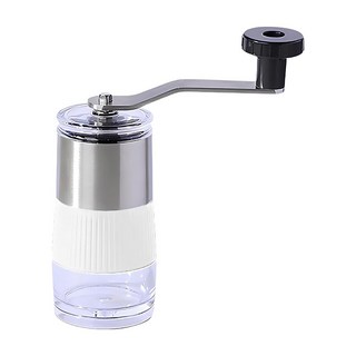 SUNORO 5檔粗細 迷你便攜 家用手動乾式食材研磨器 咖啡磨豆機, 白色, 30ml, 1個