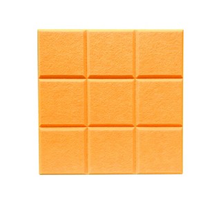 咪咪購物 橙黃色毛氈留言板3入組, 30 x 30cm, 1組