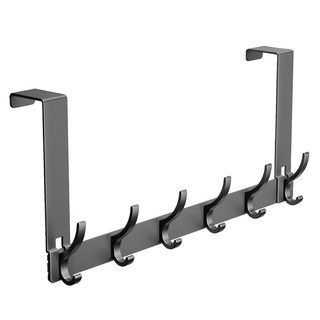 小麥購物 太空鋁門後掛鉤 一般款 C594, 黑色, 1個