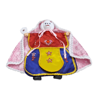 A-ONE 匯旺 白貴賓狗 動物披風布袋戲偶, 1個