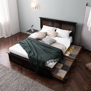 삼익가구 코펜하겐 도장 침대 프레임 단품 방문설치, 월넛