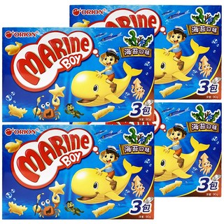 ORION 好麗友 好多魚餅乾 海苔口味, 90g, 4盒