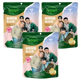 CJ bibigo 海苔脆片 馬鈴薯口味, 3包, 40g