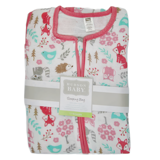 HUDSON BABY 透氣二層紗防踢背心/防踢被 12-18M, 森林動物 粉色