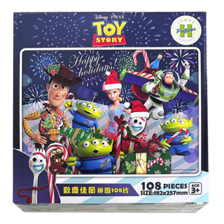 HUNDRED PICTURES 百耘圖 拼圖 108片 尺寸: 182x257mm, Toy story 4 歡慶佳節, 1盒