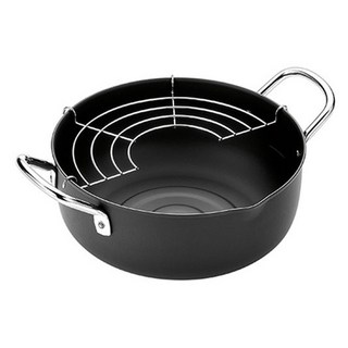 PEARL LIFE 珍珠金屬 雙柄天婦羅鍋 HB-6346 IH適用, 16cm, 單一顏色, 1個