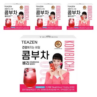 TEAZEN 茶禪 康普茶 莓果口味, 30條, 4盒, 5g