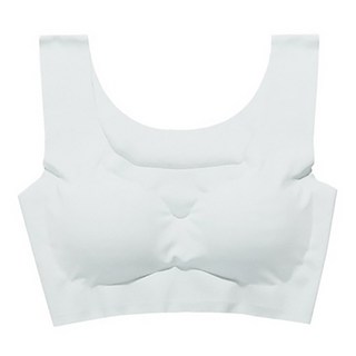 超薄冰絲無痕內衣 2件組, 無鋼圈, 零束縛, 超高彈力, 加高側翼, M, 白色