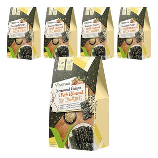 Vilson 米森 海苔脆片 杏仁 5包, 90g, 5盒