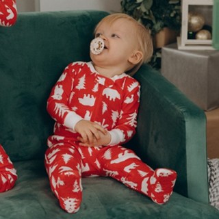 VAENAIT BABY 北極熊聖誕家庭長袖連身衣上下套裝
