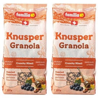 familia 榛果蜂蜜格蘭諾拉麥片, 500g, 2包