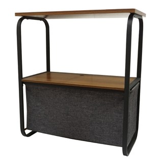 雙手萬能 雙層木質收納茶几邊桌