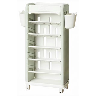 lilikoko 哩哩摳摳 行李箱可移動書架, 7層, 煙雨綠