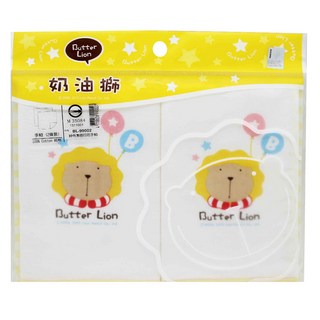 SIMBALION 雄獅 奶油獅 紗布素色印花手帕 2入組, 29 x 29cm