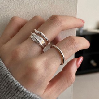 925銀波浪造型戒指組 2個入