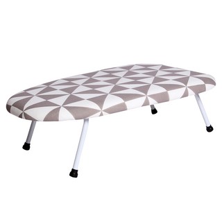 HABITY 基本款輕巧坐式折疊燙衣板, 方格棕