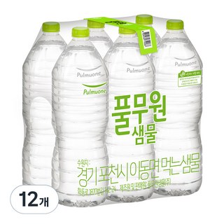 풀무원샘물 생수 무라벨, 2L, 12개