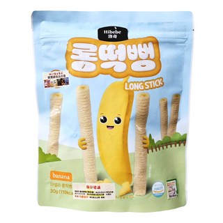 Hibebe 米米樂長棒 寶寶米餅 7個月以上 30g 韓國製, 香蕉, 1包