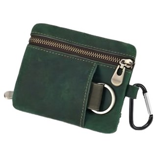 真皮頭層瘋馬牛皮隨行掛勾零錢包收納袋 LH1011