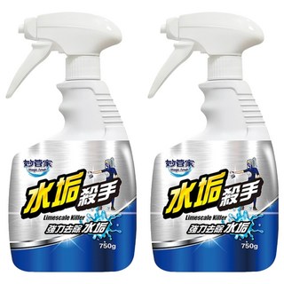 妙管家 水垢殺手, 強力去除水垢, 適用於浴室、水龍頭、玻璃等, 750g, 2瓶