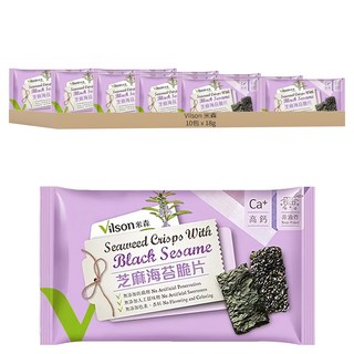 Vilson 米森 海苔脆片, 18g, 2盒