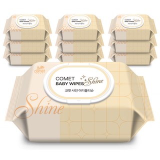 코멧 아기물티슈 샤인 캡형, 40g, 100매, 10개