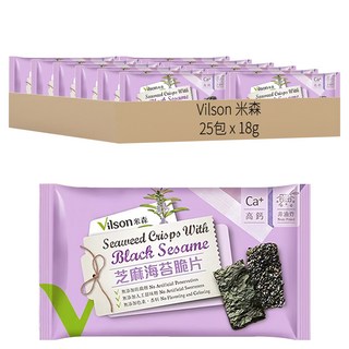 Vilson 米森 海苔脆片 芝麻 5包, 18g, 5盒
